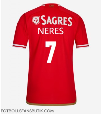 Benfica David Neres #7 Replika Hemmatröja 2023-24 Kortärmad